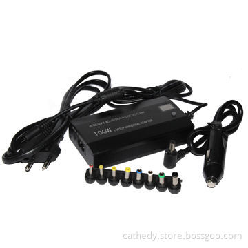 2-in-1/90W Universal Laptop Adapters with LED Voltage Display 8 Tips,prompt delivery